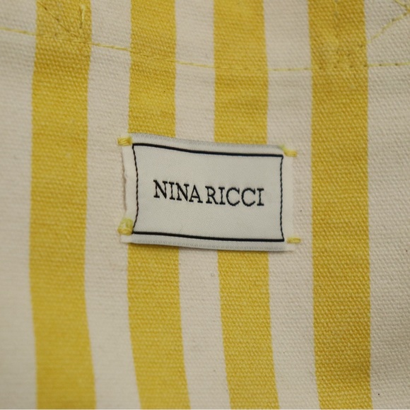Nina Ricci Yellow & White Stripped Lunch Bag - Picture 3 of 8